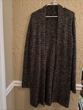 Apt. 9 Women's Charcoal Open Front Cardigan